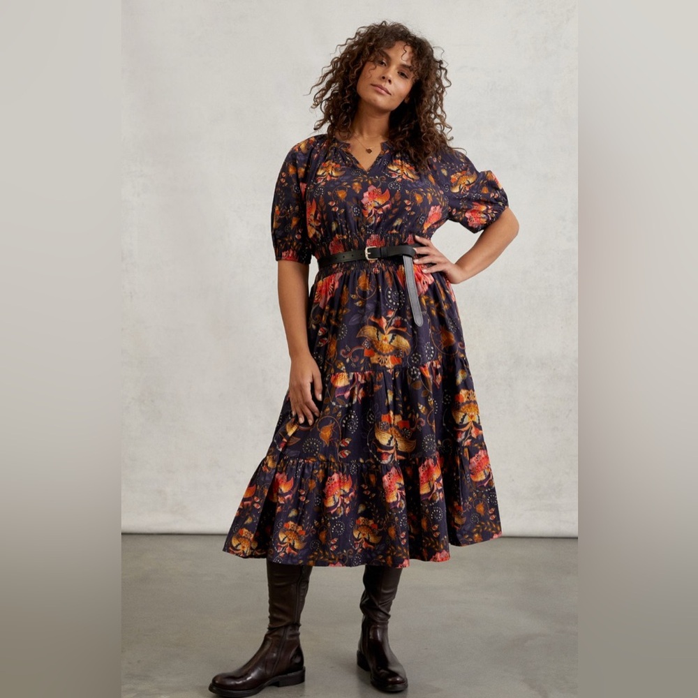 Anthropologie Floral Midi Dress